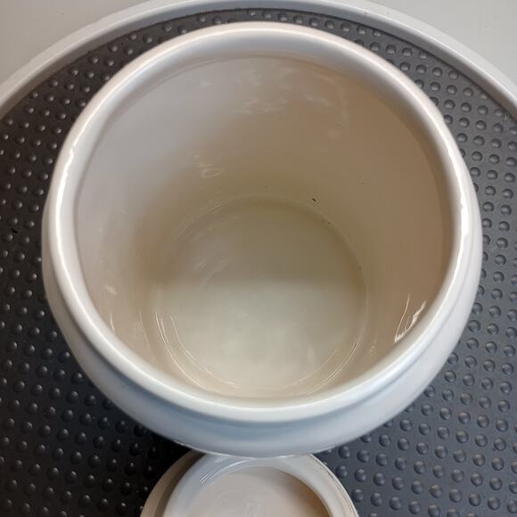 Rae Dunn Ceramic Flour Print Large Kitchen Canister Jar - Picture 2 of 8